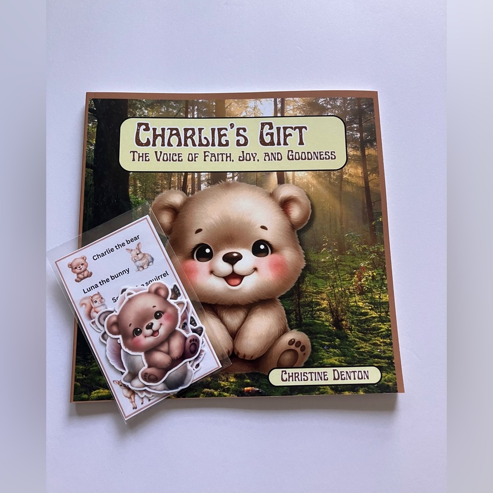 Charlie's Gift:The Voice of Faith, Joy, and Goodness Book + Stickers Bundle